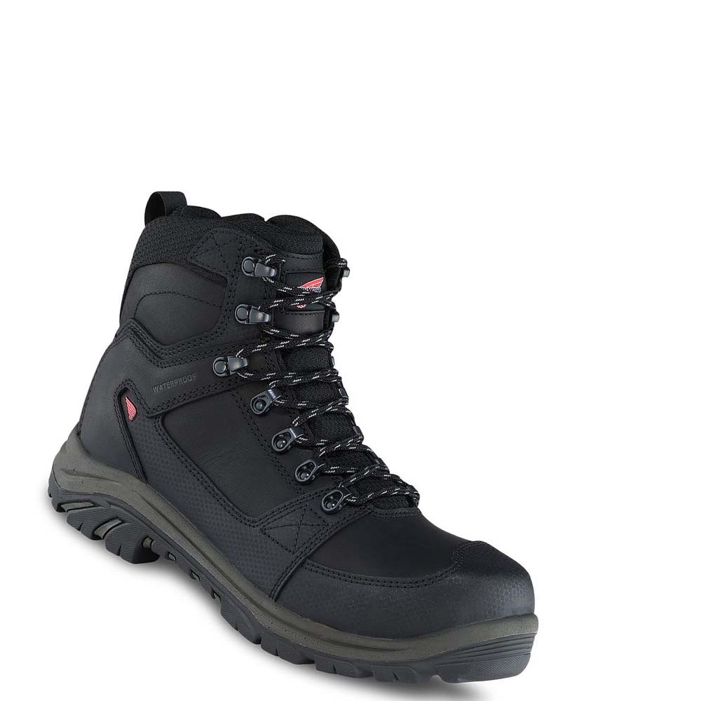 Red Wing Tradesman 6-inch Side-Zip Safety Toe Men\'s Waterproof Boots Black | ZA 406VRW